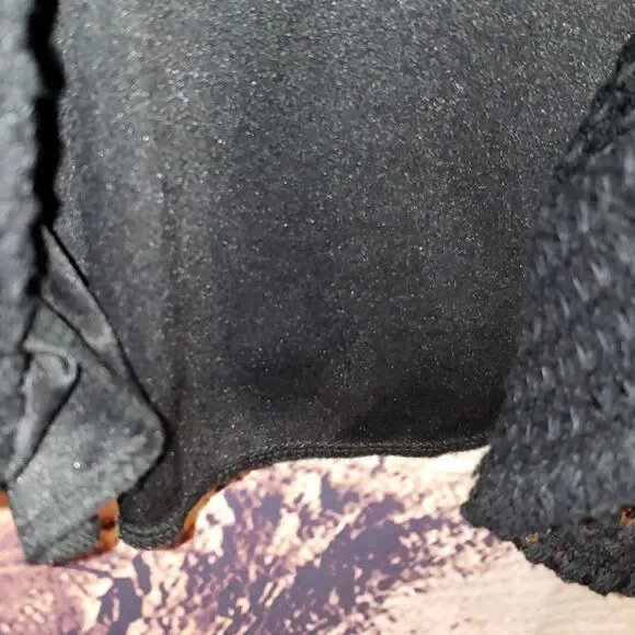 ❤️5/$25  Black Crochet Like Stretch Sheer Sleeves - Picture 4 of 6